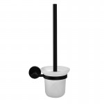 Black Toilet Brush Holder - Round Wall Hung Series 9A005